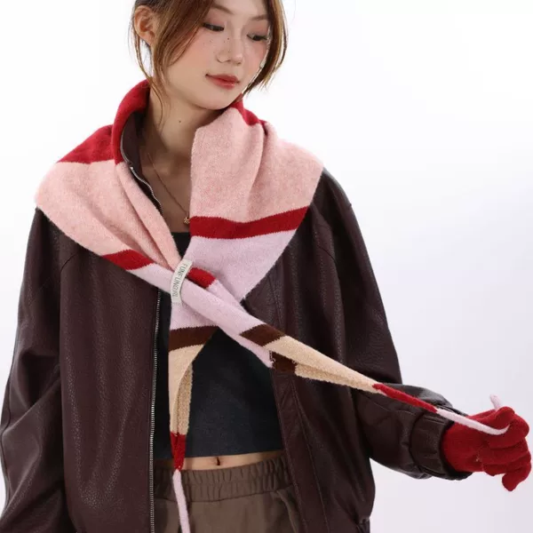 New autumn and winter women's scarf and shawl, European and American cross-border simple and stylish outer cape, autumn and winter warm shawl and cloak