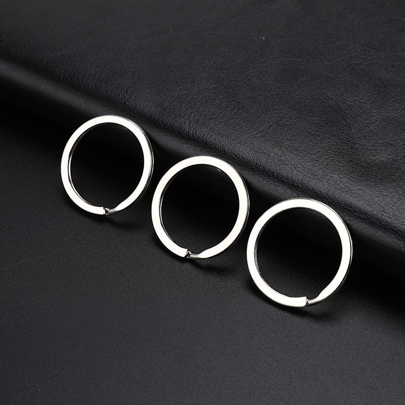 Spot Metal Key Iron Ring Nickel-Plated Aperture Flat Ring Flat Ring Key Ring Key Chain Jewelry Accessories Exquisite