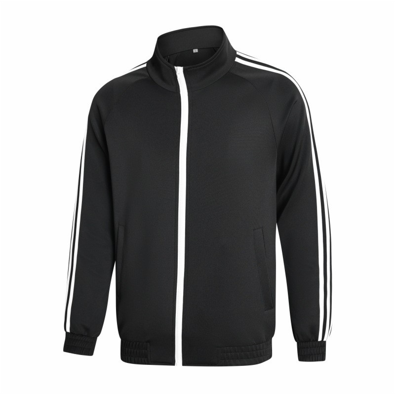 Primavera y otoño pareja chaqueta deportiva casual uniformes escolares para hombres y mujeres corren chaqueta de fitness de tres barras chaqueta transfronteriza