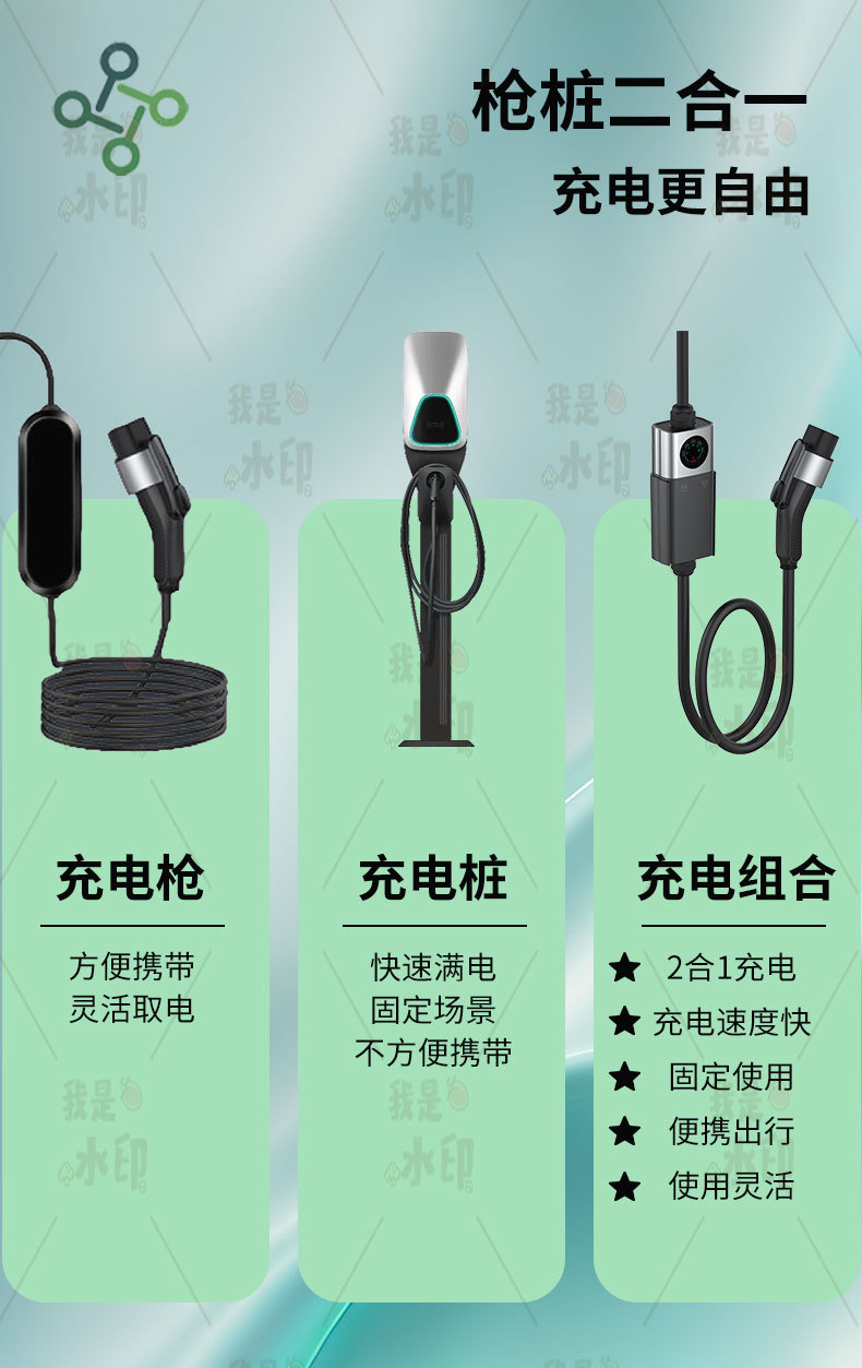 Processing and Customization of New Energy Vehicle On-Board Charging Guns, European Standard Type2 Household Portable Charging Guns and Charging Stations