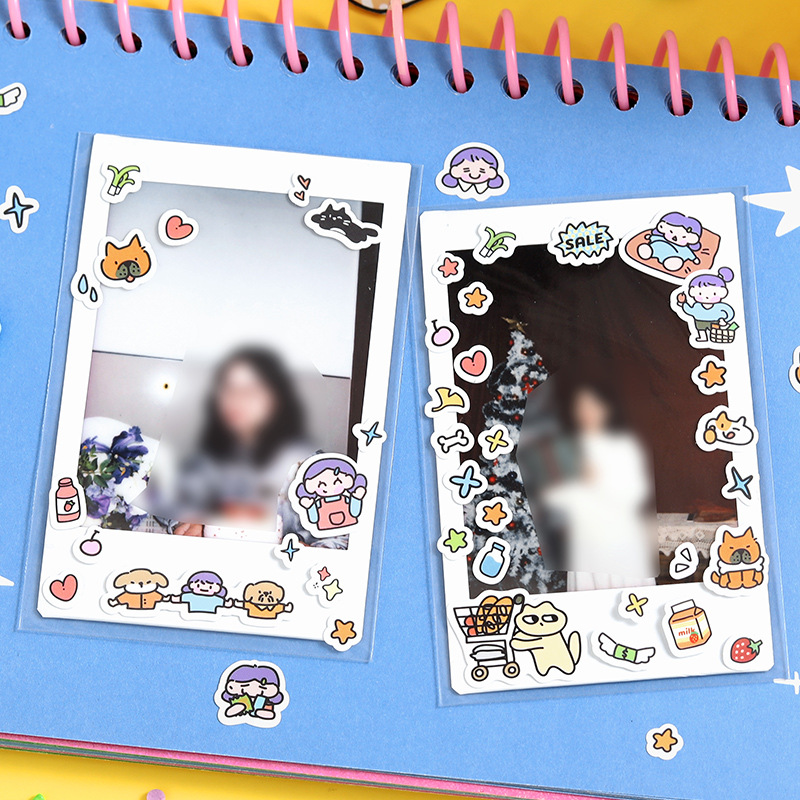 Letter Lovers Pegatinas de papel sintético Awu Serie de guías comestibles Cute Girl Graffiti Emoji Etiqueta engomada