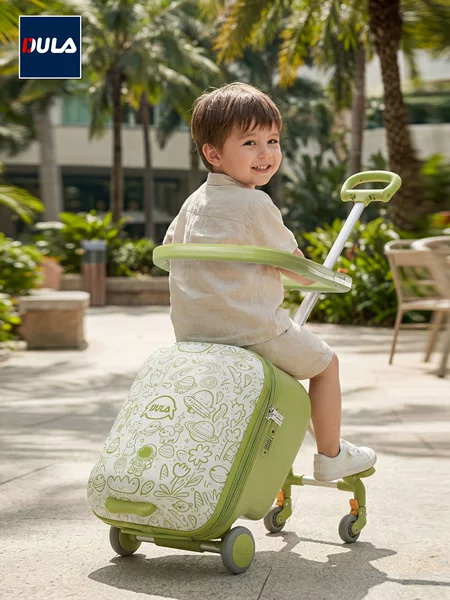 Dula2026 New Model Children's Pc Suitcase, Can Be Used for Riding, Boarding, and Traveling with Kids, a Travel Suitcase with a Pull Rod for Mobility
