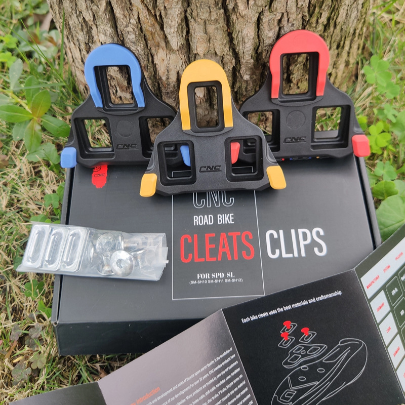 CNC road bike lock plate compatible Shimano SPD-SL lock pedal lock shoes 6 degree clip cleat screw