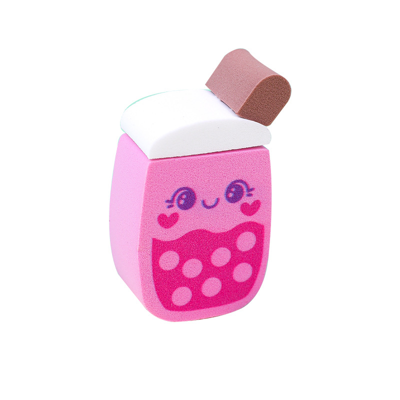 Personalización de fábrica, taza de té de leche suave y linda, soplo, desmontable, seco y húmedo, maquillaje sin látex, esponja, cojín de aire