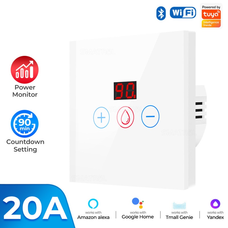 WiFi智能触摸热水器开关20A遥控涂鸦APP语言定时远程控智能家居|undefined