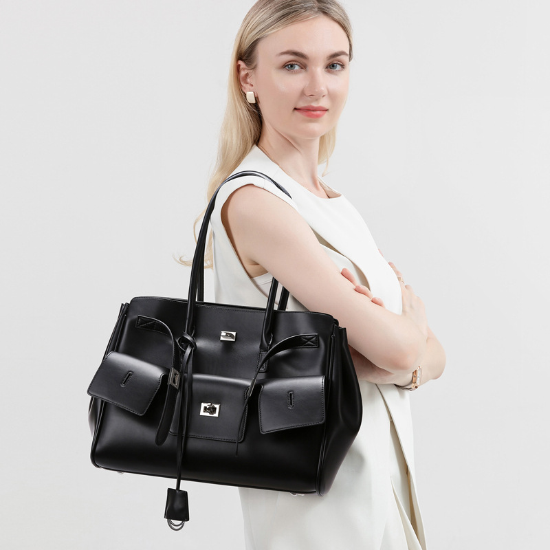 Tote Bag New Model B Brand Rodeo Women's Bag Fashionable Simple Bag with a High-End Feel Large Capacity Commuter Shoulder Bag