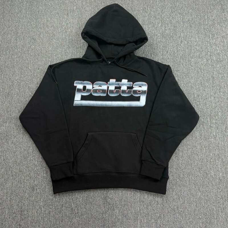 Cross-Border Trendy Brand Patta European and American Street Style Unisex Loose Casual Versatile Hooded Sweatshirt with Trendy Print
