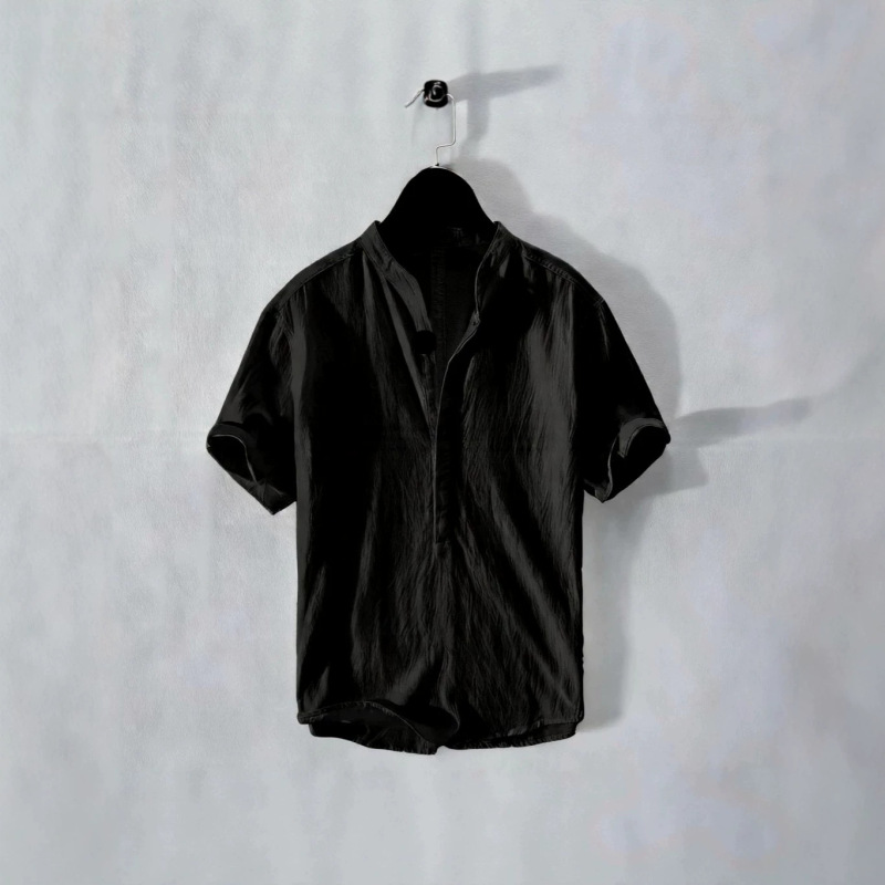 2026 New Men's Casual Breathable Fashionable Loose Linen Shirt Simple and Comfortable