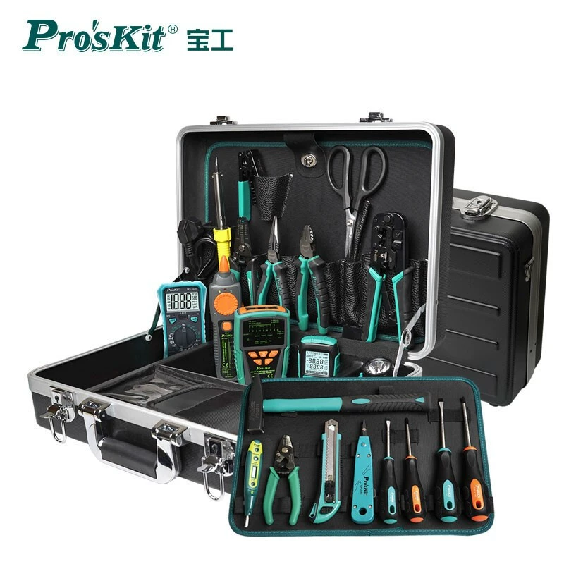 Инструментальная группа для волоконно-оптической связи Pro'sKit PK-9472G — резка и снятие изоляции, тестирование, электрик, пайка и обслуживание