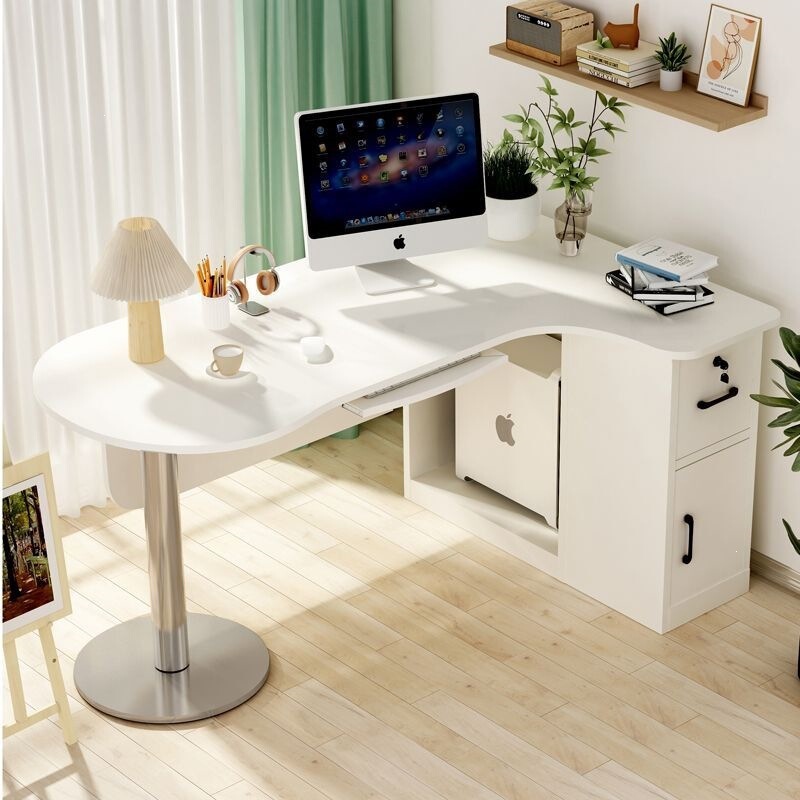 Simple Modern Curved Corner Desk Cabinet Study Table Shop Owner Computer Desk L-Shaped Office Desk Examination Table Independent Simple Modern Curved Corner Desk Cabinet Study Table Shop Owner Computer Desk L-Shaped Office Desk Examination Table Independent