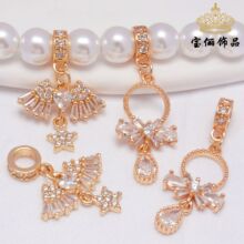 14K����ɫ��ʯ���� �M荳������Y����diy������Ʒ���