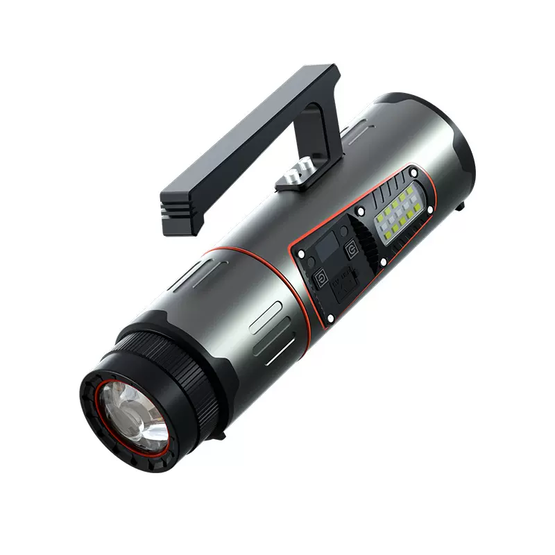 新款四光源40W夜钓灯强光风扇感应侧灯大功率钓鱼灯超亮蓝黄光灯