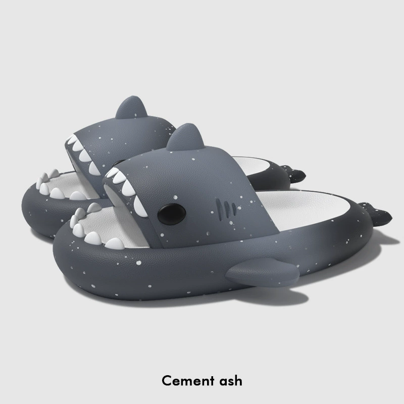 Platform Shark Slippers (Shark), summer funny slide, 4 cm platform, gradient colors