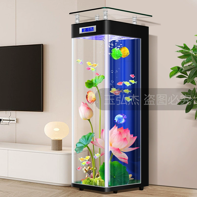 Умный экологический аквариум для гостиной, новинка 2022, бытовой маленький универсальный аквариум для декоративных рыб без смены воды, самообъемный аквариум для декоративных рыб