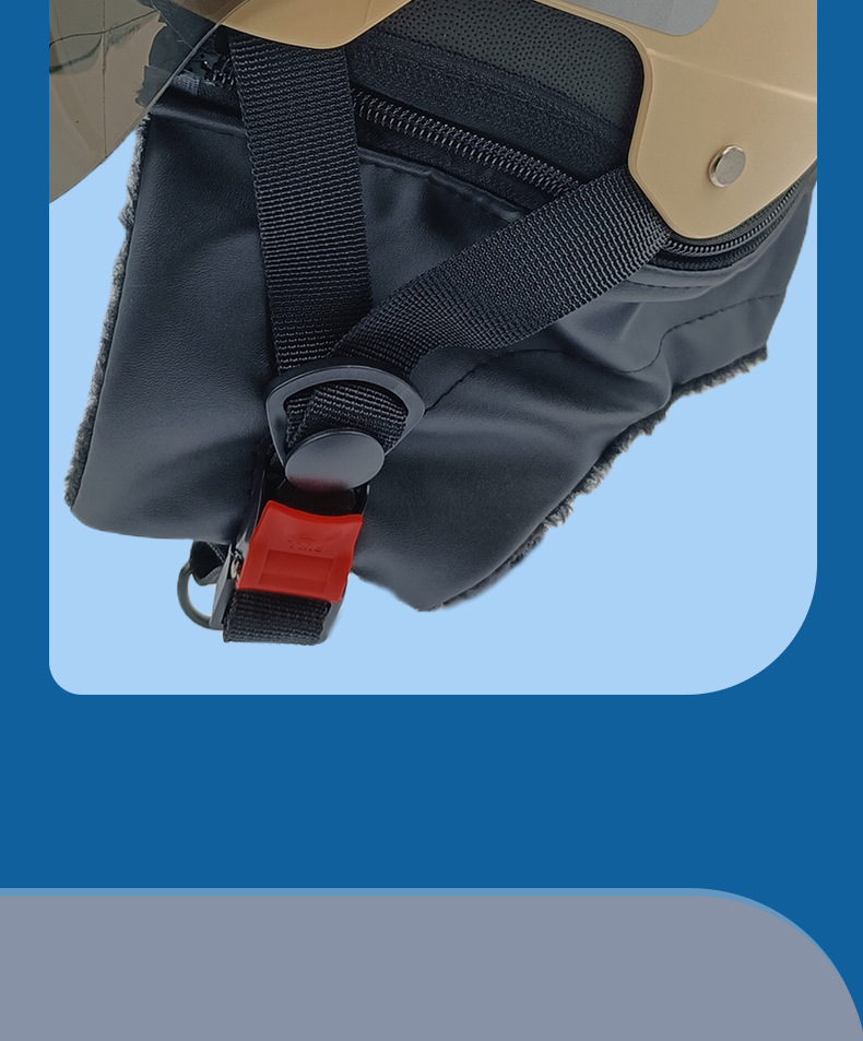 New National Standard A-Label 3C Certified Electric Scooter Helmet for Men and Women, Winter Warm Motorcycle Riding Safety Helmet