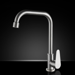 Keping Manufacturer SUS304 Stainless Steel Kitchen Sink with Single Cold Water Faucet and Rotatable Mixing Faucet