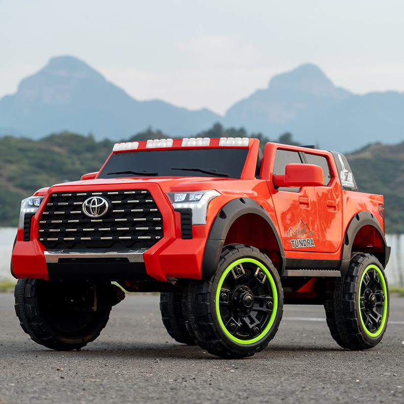 Coche de juguete eléctrico de dos personas para niños, coche de batería de control remoto, coche de regalo de cumpleaños para niños y niñas