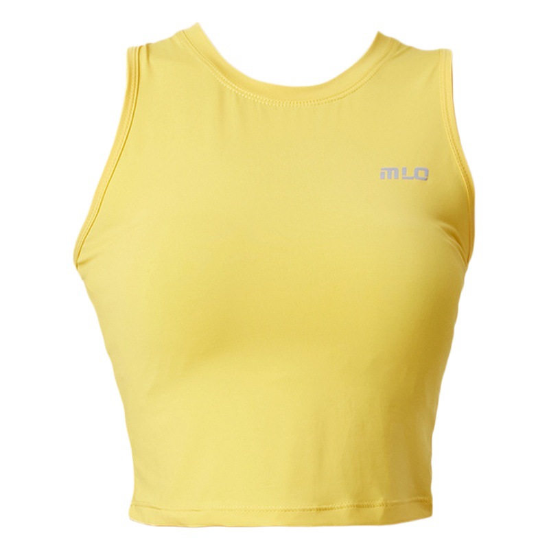 Quick-Drying Sleeveless Sports Vest Women's Summer Running Fitness Top Short Outer Wear Blouse Stretch Naked Yoga Clothes