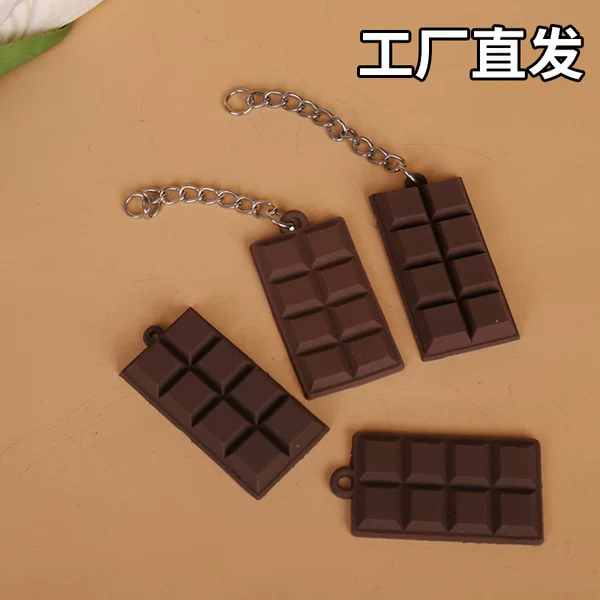 Acrylic Simulated Chocolate Keychain Pendant Promotional Small Gift Bag Pendant Decorative Props Ornaments Wholesale