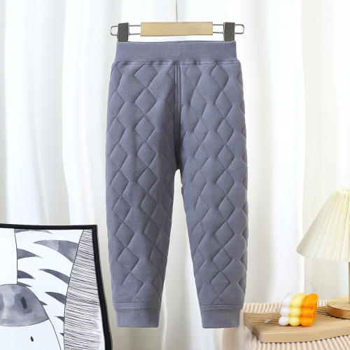 Winter New Children's Fleece-lined Warm Padded Silk-lined Pants with Hemming and Thickening, Unisex School Magic Warm Pants for Dropshipping