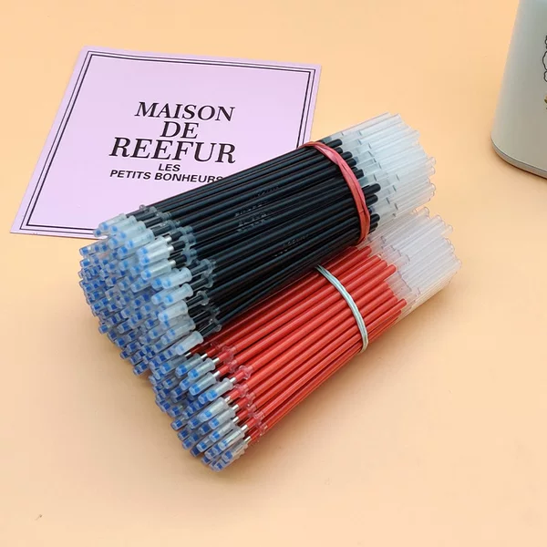 Black Neutral Universal Pen Refill Needle Tip Bullet Tip Carbon Pen Refill Black Ink Pen Student Exam Office Stationery