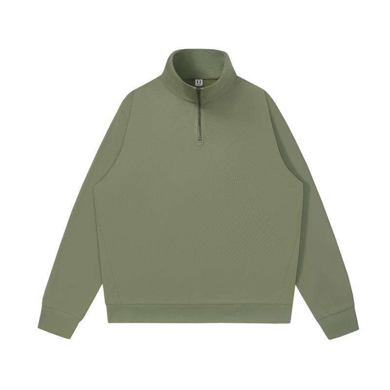Transfronterizos semiabertos otoño-invierno con solapa de manga larga polo con cremallera corporativa chaqueta personalizada ropa de trabajo impresa logotipo comercio exterior