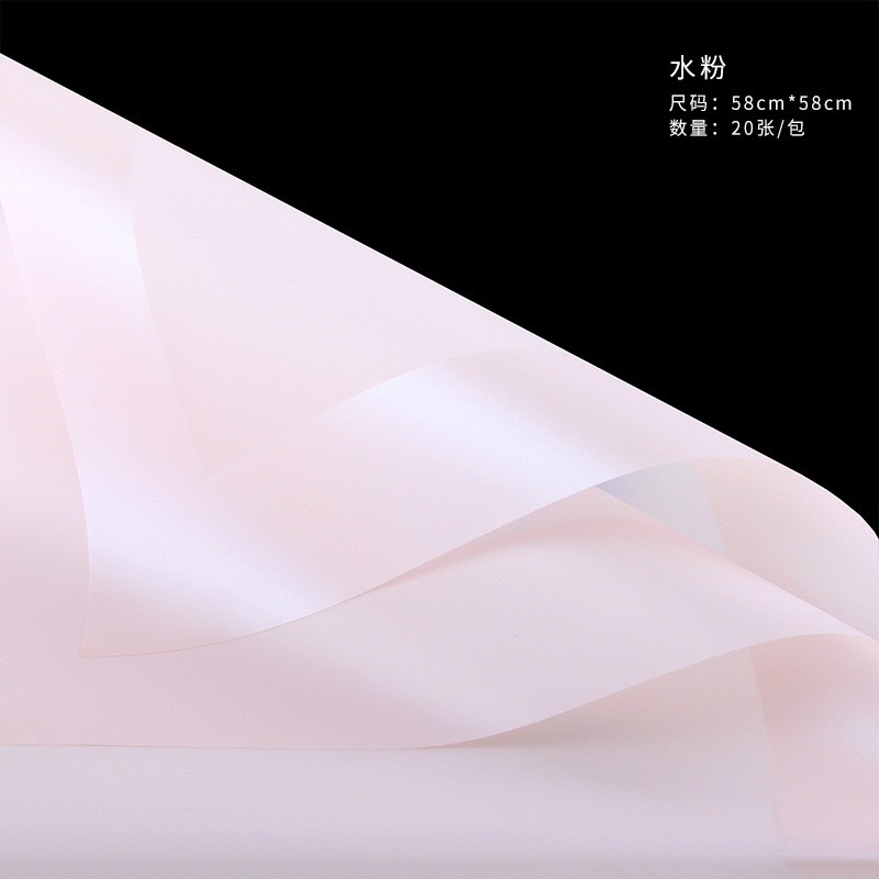 Lizhi Ran falda tutú película de gelatina borde capa papel de embalaje de flores ramo papel de embalaje al por mayor