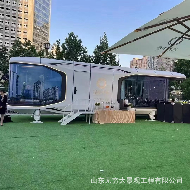 Cafetería contenedor cápsula espacial B & B sala de actividades contenedor Sala móvil tienda de producción punto escénico leche tienda de té