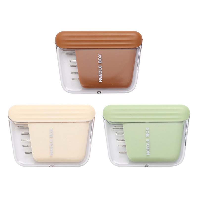 Caja de agujas magnéticas portátil para el hogar, conjunto de agujas de coser para el dormitorio de estudiantes, caja de almacenamiento de color, agujas de coser a mano de múltiples especificaciones