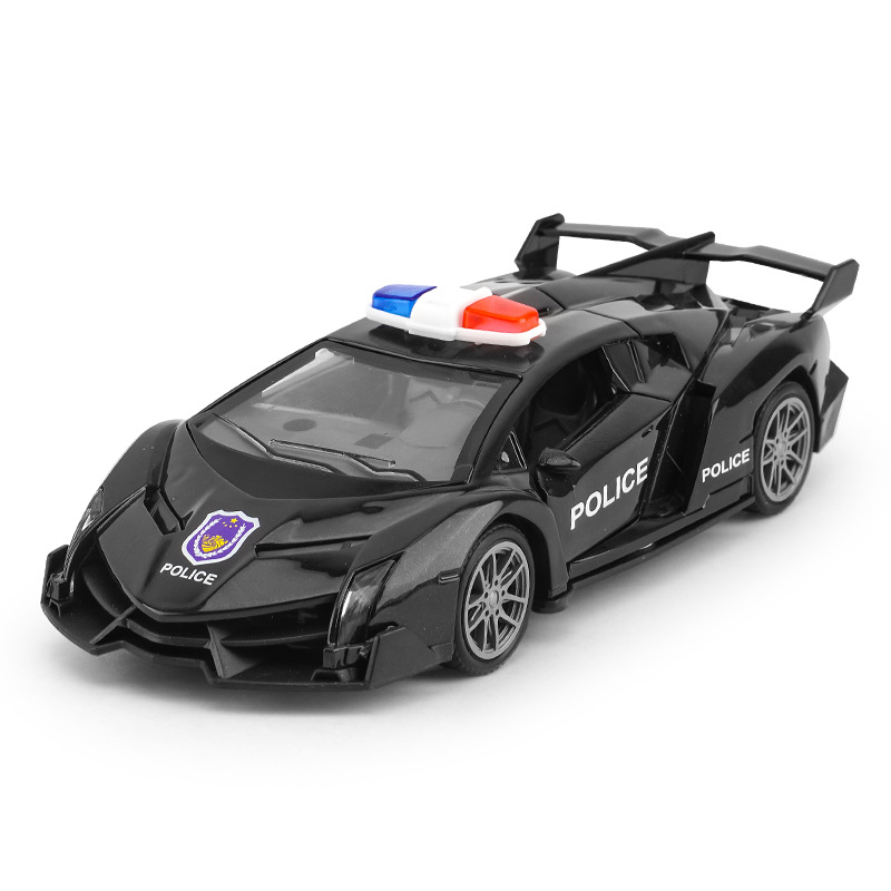 Juguete de doble puerta de simulación para niños modelo de coche inercial coche de luz y sonido coche de policía de bomberos juguetes para niños