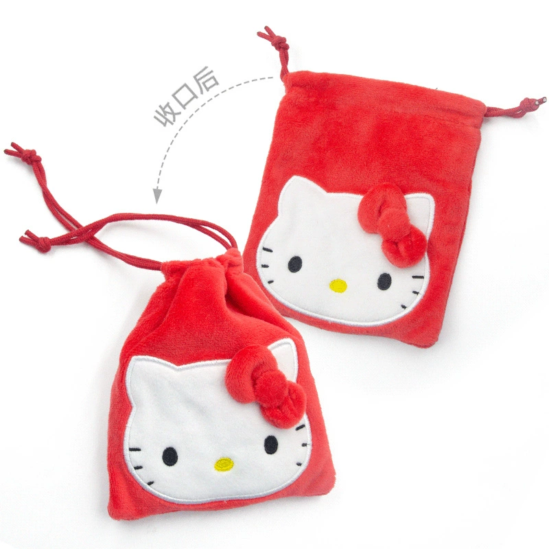 Плюшевый кулон Sanrio Hello Kitty, лицензионный талисман для сумки, плюшевый брелок, случайный цвет