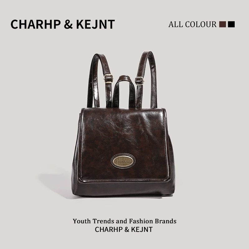 Retro backpack, handheld capacious shoulder bag, South Korea