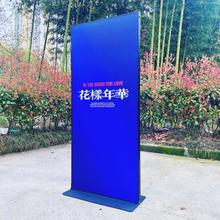 丽屏展架快展海报架立式门型展架铝合金KT板立牌广告架4S店宣传架