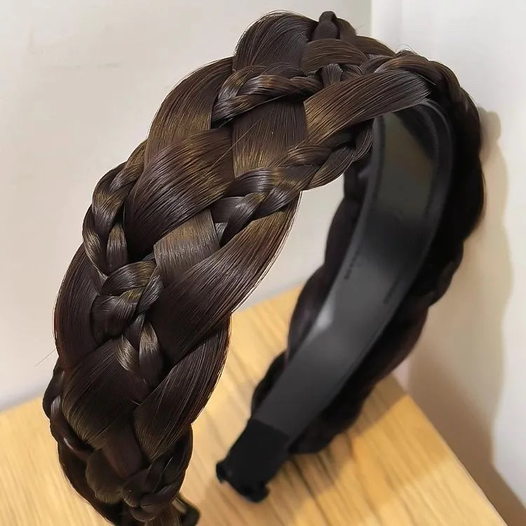 Wig Factory Headband Fishbone Braid for Women, Versatile Braided Hairband, Handmade Braided Hair Hoop, Wig Hair Accessories, Bulk Purchase Wig Factory Headband Fishbone Braid for Women, Versatile Braided Hairband, Handmade Braided Hair Hoop, Wig Hair Accessories, Bulk Purchase