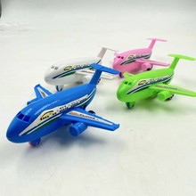 儿童玩具回力小飞机男孩宝宝玩具客机模型航空创意两元批发塑料