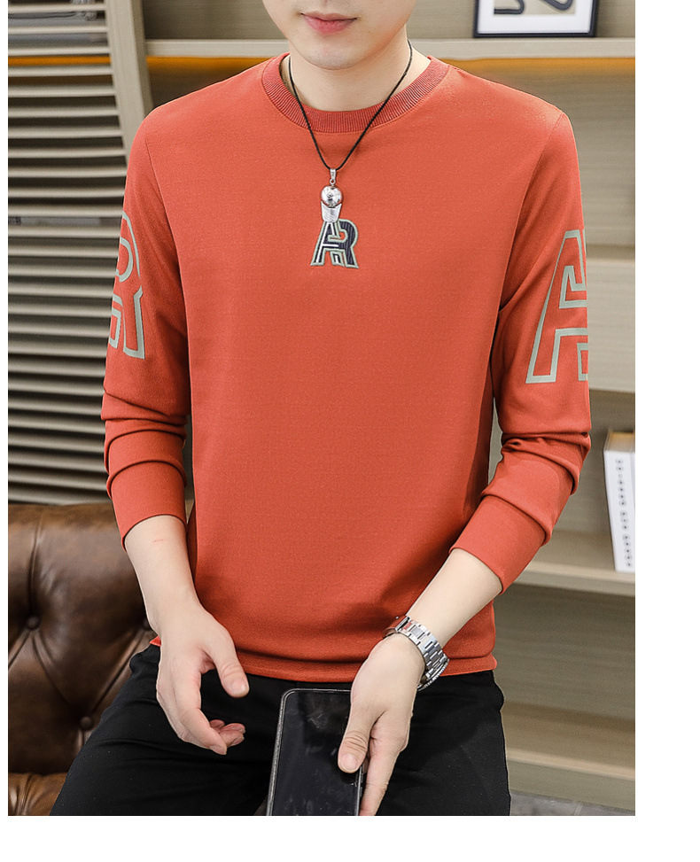 Frühlings-Hoodies für Männer, Slim-Fit-Trend, Hemd mit Rundhalsausschnitt für junge und hübsche Herbst-Langarmshirts_voghion.com