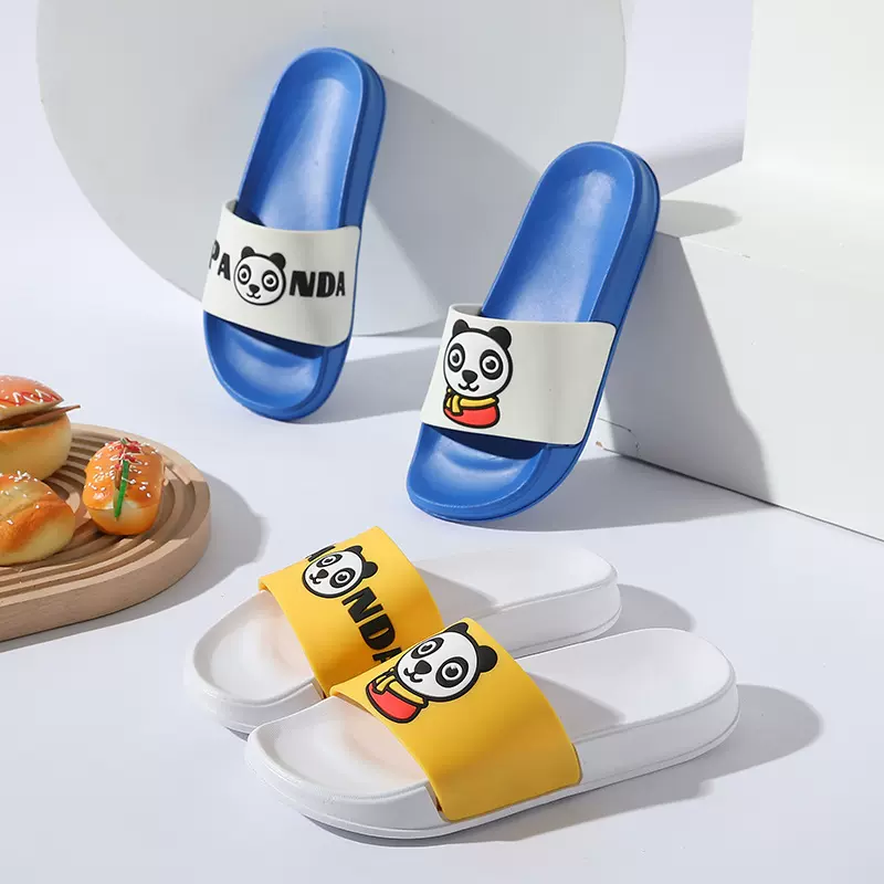 夏外穿厚底熊猫卡通拖鞋男踩屎感情侣凉拖鞋拖鞋居家夏季室内外穿