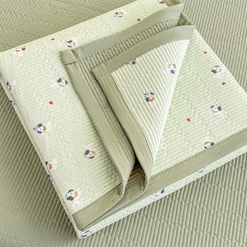 Комплект покрывала 3 предмета (Nantong Home Textile), вязанный двухслойный печатный хлопок, несколько размеров