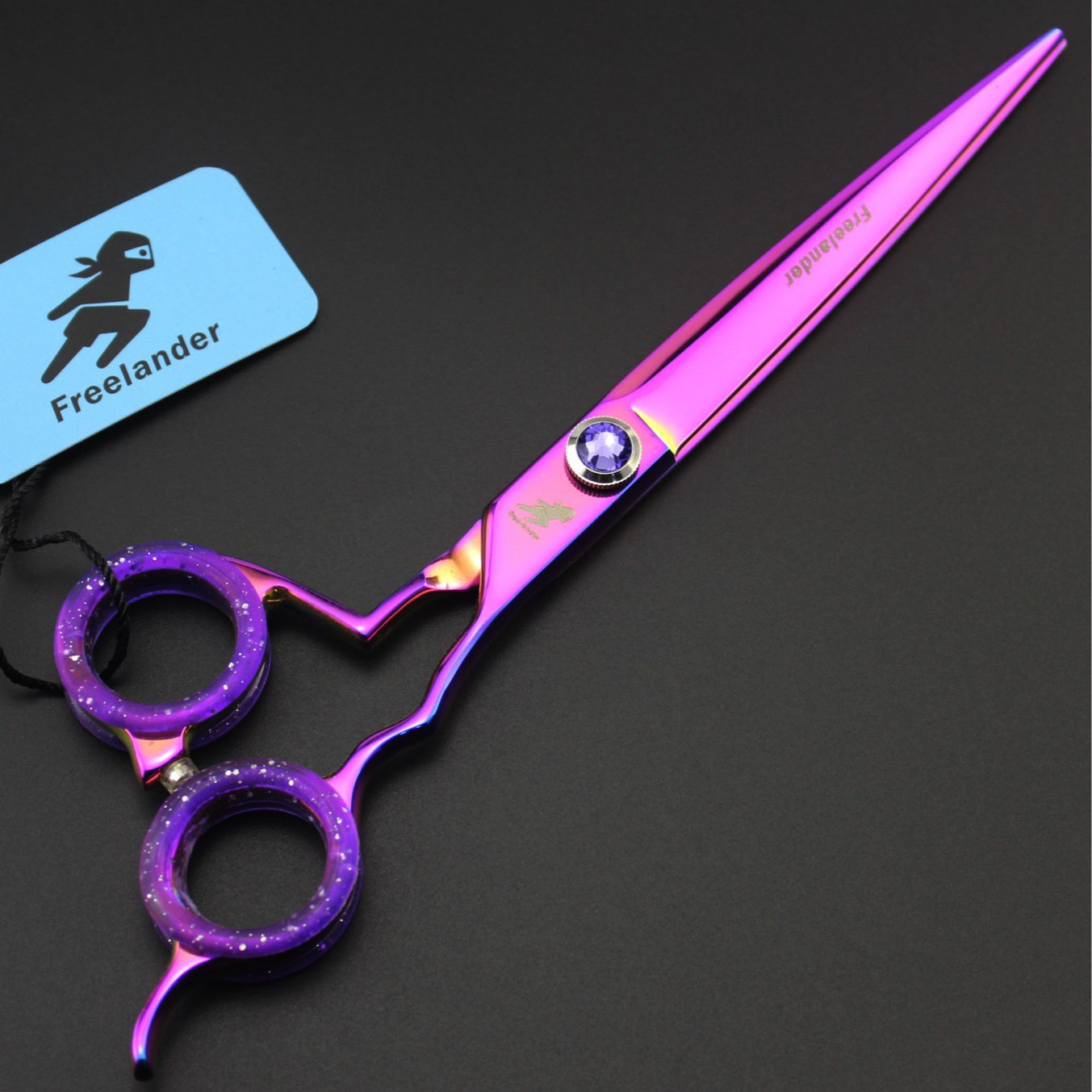 7.0寸 Freelander 440C HB-9粉色个性 美发剪 宠物剪平剪 送包PX