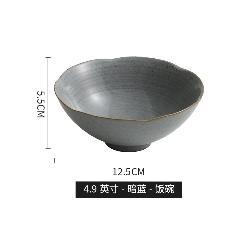 Sopa casera creativa tazón de fideos de desayuno yogur tazón de avena hotel restaurante de cerámica nórdica tazón de arroz estilo japonés