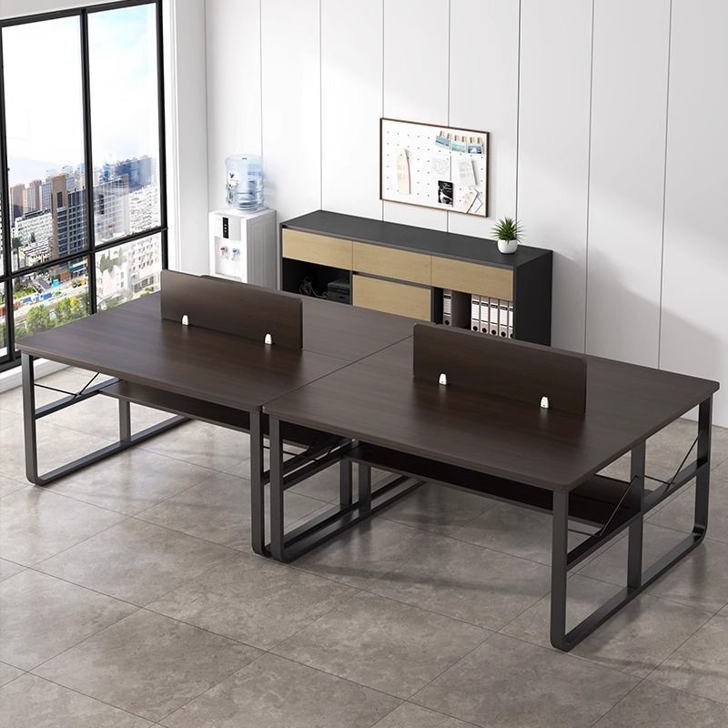 Office Computer Desk, Staff Desk, Office Desk, Double Four-Person Computer Desk and Chair Combination, Staff Desk
