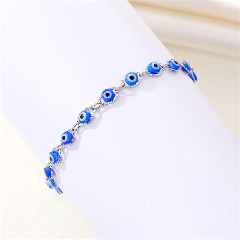 3g Weight No Inlaid Inlay Material Ethnic Style Devil'S Eye No Inlaid Alloy Wholesale Chain & Link Bracelets