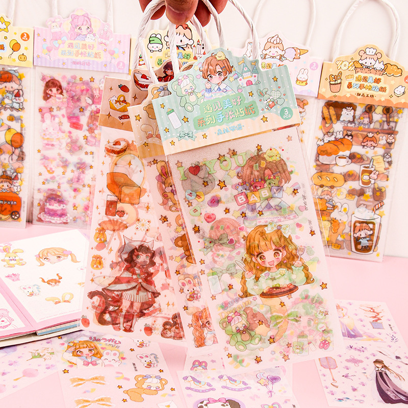 Creative ins Style Hand Account Sticker PET Waterproof Girl's Heart Hand Account Sticker Decorative Pattern Sticker Cute Children's Gift Creative ins Style Hand Account Sticker PET Waterproof Girl's Heart Hand Account Sticker Decorative Pattern Sticker Cute Children's Gift