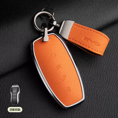 Byd Key Cover Song Pro: Car key bag - 1-love-horse-orange-b-style-pendant-french-goat-leather