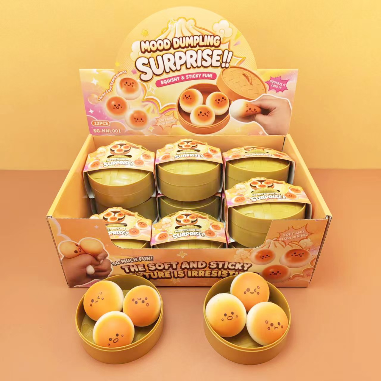 Mini steamed buns, 3 per steamer, 12 steamers per box