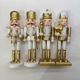 厂家直供新款20CM木制工艺品胡桃夹子圣诞摆件新年礼物家居装饰品