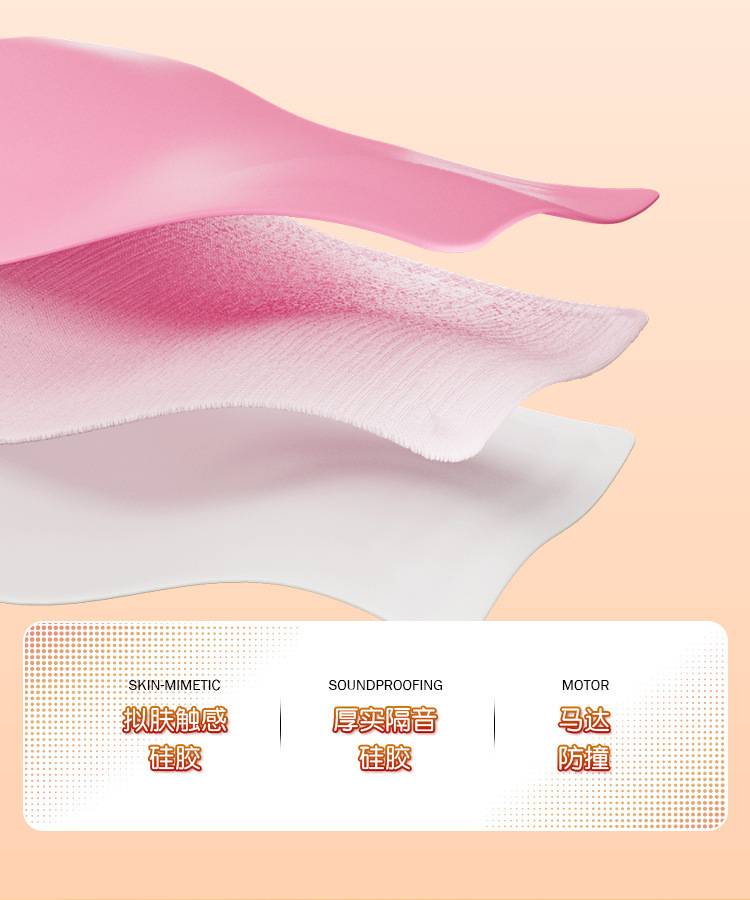 Touch-Vibrating Wand Massager, Silicone Body, Button Control, Pink — detail image 20