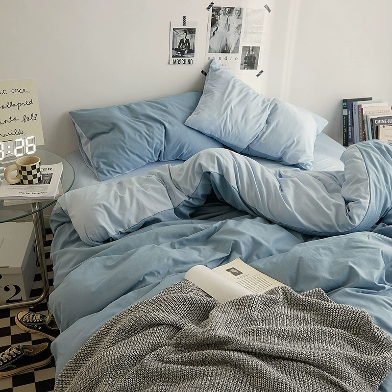 Japanese-style Cotton Sheet Set, Simple Elegant Design, 3- or 4-Piece, Multiple Patterns