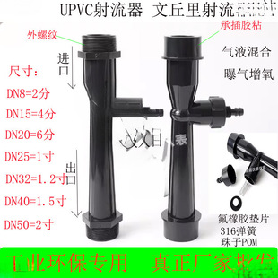 Upvc Ejector Venturi Tube Water Injector Gas-Liquid Mixing Aeration Oxygenation Acid and Alkali Corrosion Resistance Ozone