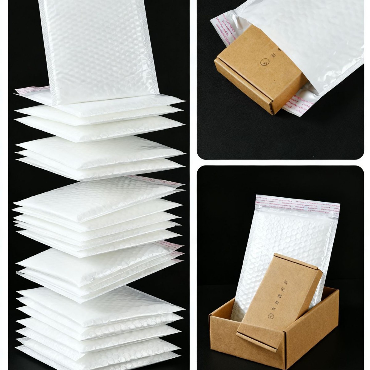 新款珠光膜气泡袋泡沫袋快递袋防水防潮袋快递袋自粘袋气泡信封袋